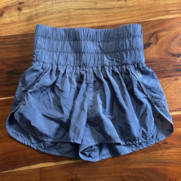 Free People Movement Womens  Blue Running Lined Windbreaker High Rise Shorts - Picture 4 of 8